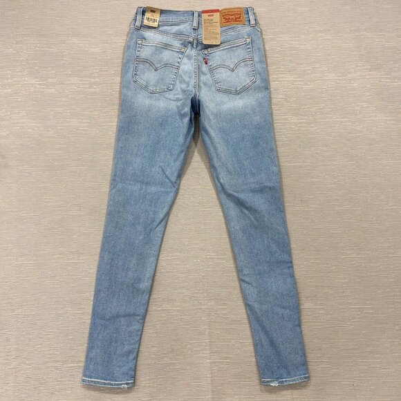 Levi's 720 Jeans Womens 29 x 30 High Rise Super Skinny Light Wash Stretch Denim - Picture 1 of 15